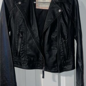 Abercrombie Kids Black Leather Jacket